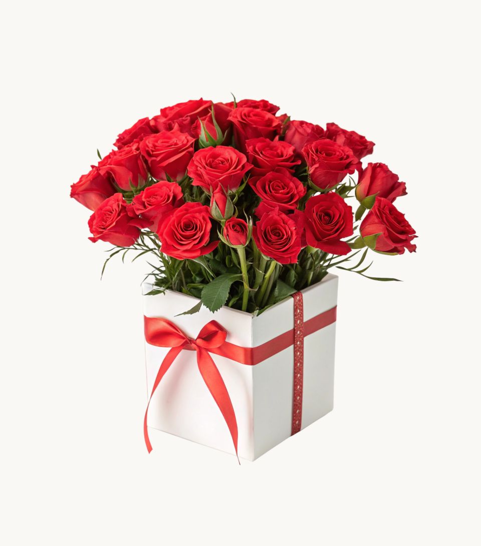 Red Rose Box Luxury Red Roses Box - Image 1